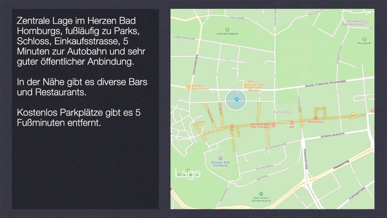 Grosses Und Helles Innenstadt Apartment - Ferienwohnung Bad Homburg vor der Höhe Esterno foto